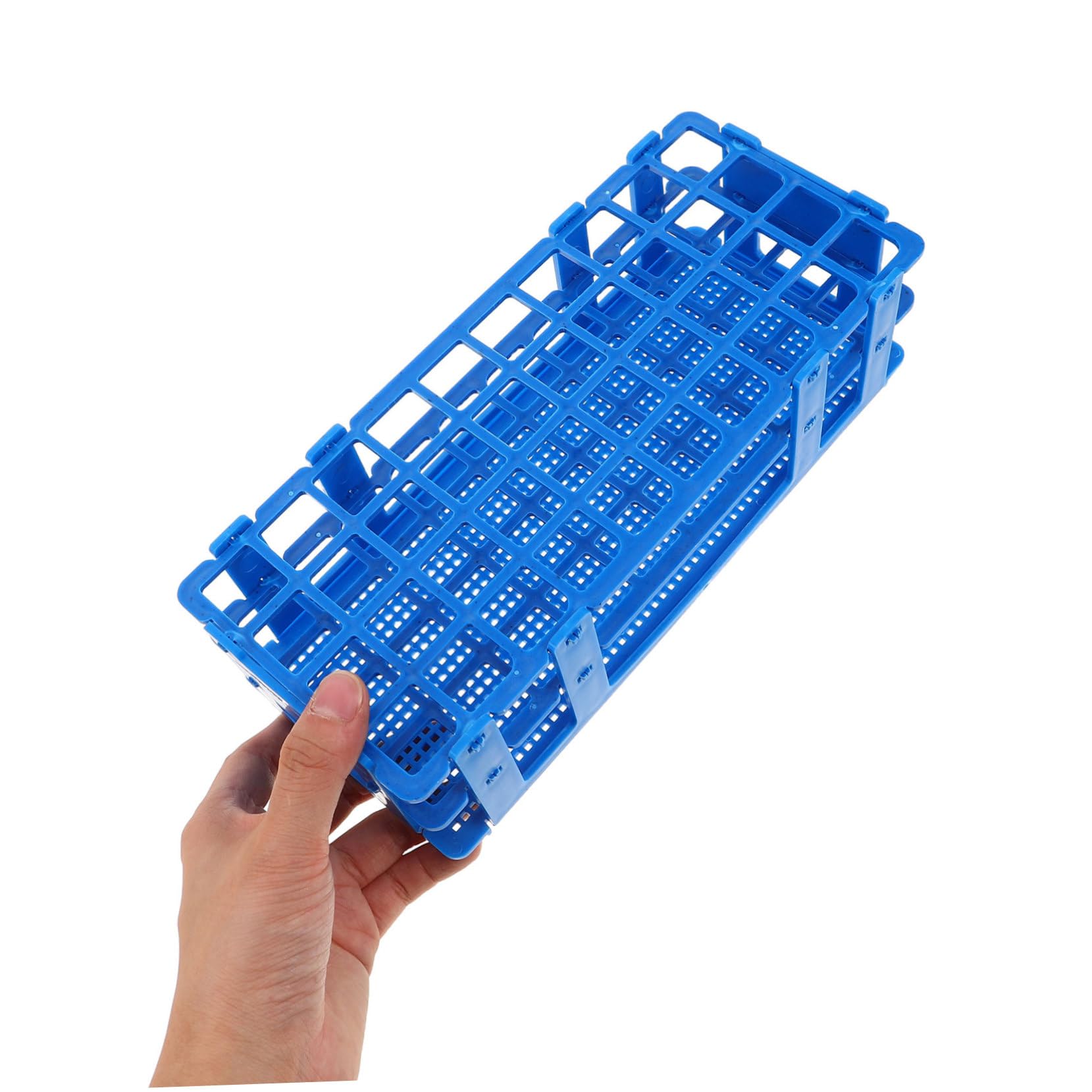 TOPBATHY 4pezzi Porta Provette Plastica per Laboratorio Supporto per Fiale di Campionamento Staccabile per Organizzazione di Campioni Chimici