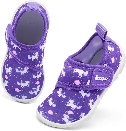 Racqua Toddler Baby Water Shoes Barefoot Quick Dry Swim Sport Pool Aqua Shoes for Boy's Girl's(Baby/Toddler)