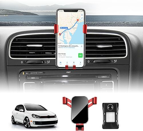Miniatura 10 de KUNGKIC Para VW Golf 6 MK6 Car Vent Phone Mount para 2008  2019 Volkswagen Golf 6 GTI Rotación 360 Soporte de teléfono celular para 4-6.2 pulgadas