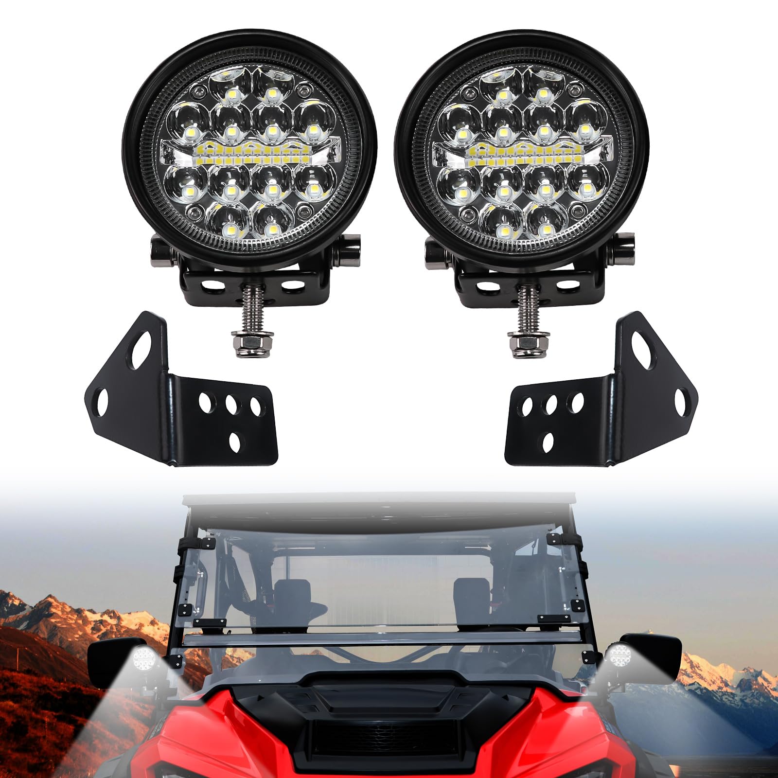 Plug & Play A-Pillar LED Pod Lights (2PCS) for Honda Pioneer 1000 Models (2016-2025)