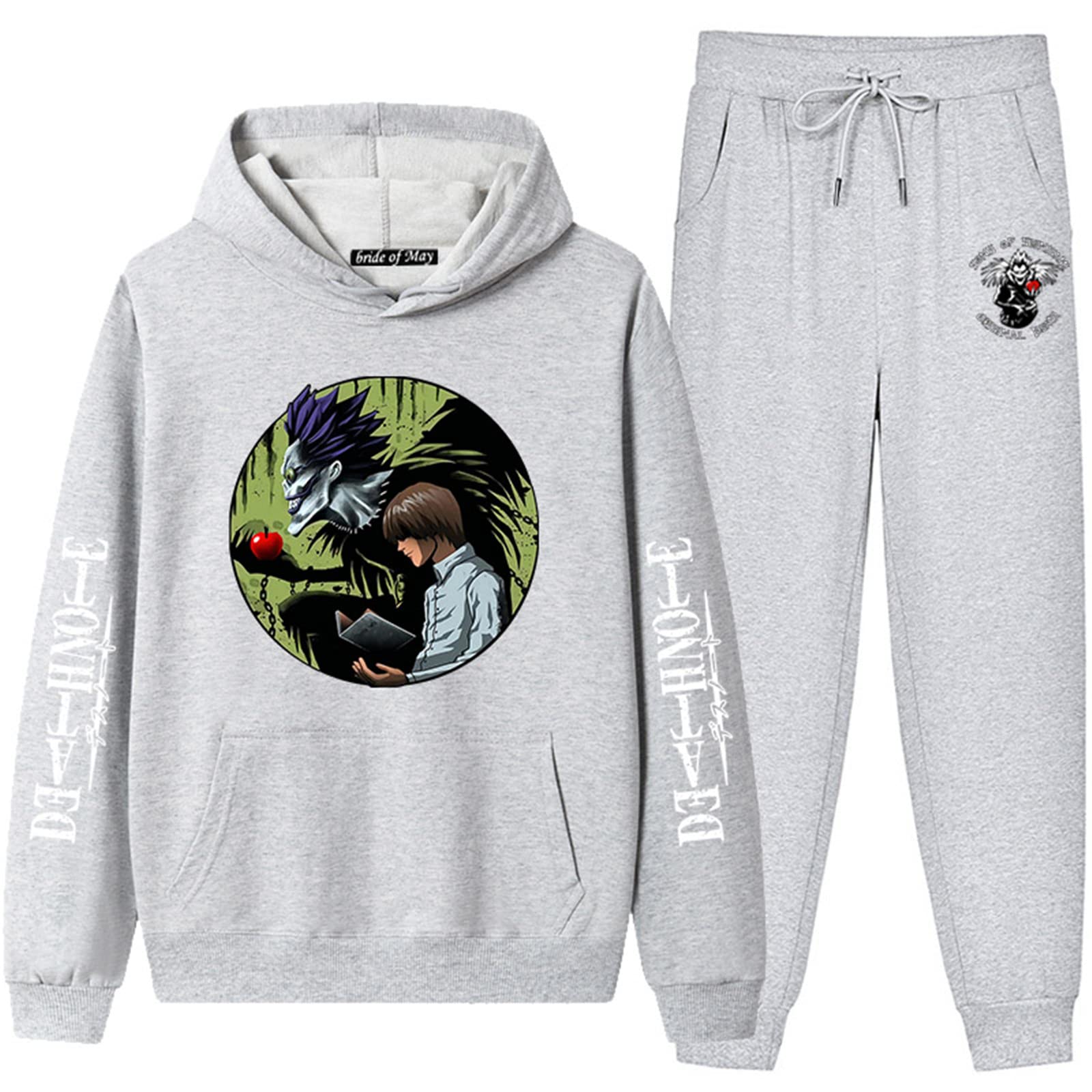 Death Note Tracksuit Women Men Anime Ryuk Yagami Light Cosplay Costume Printed Hoodies Pants Harajuku Two Piece Set