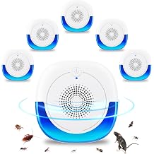 2026 Upgraded Ultrasonic Pest Control Repeller Plug in Indoor6 Pack | Mouse and Insect Repellent for Mice Spider Bug Roach Mosquito, 360 Coverage & 18 Frequencies Auto Switching