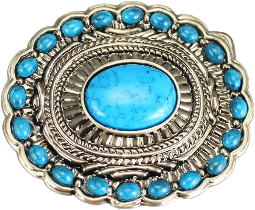 Womens Turquoise Belt Buckle Western Belt Buckle Keltic Cross Punk Gothic Buckles