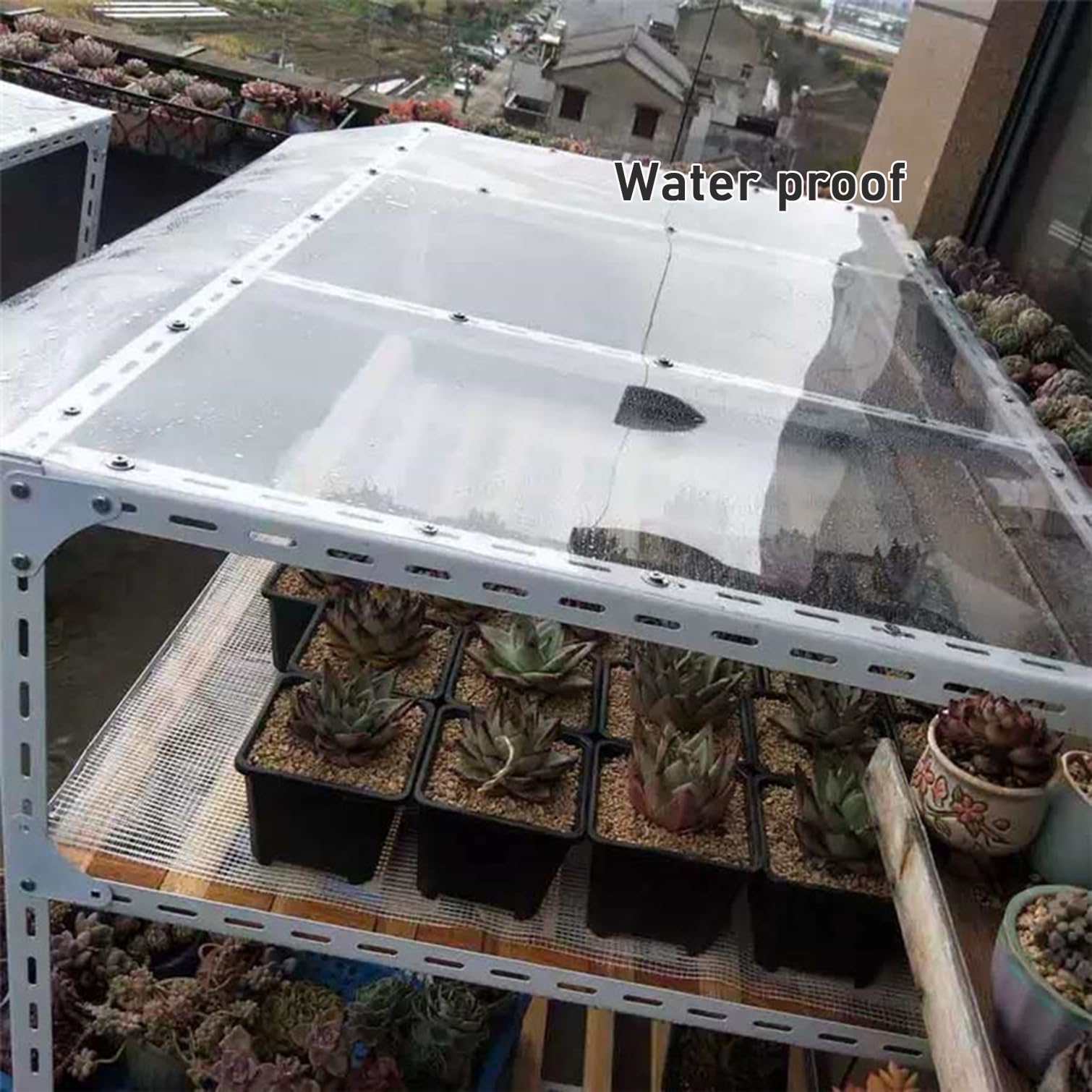 Transparente Polycarbonat-Dachplatte,1mm Dicke Klare Acryl-Kunststoffplatte,Gewächshausplatte,Wetterfest Stegplatten Ersatzplatten für Außenbereich Garten Terrassen Balkon (1m x 2m)