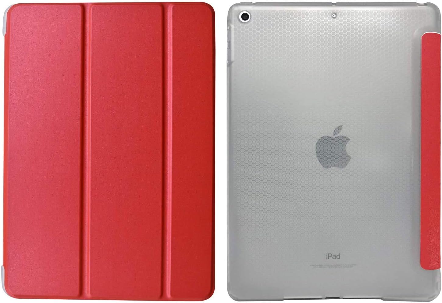 DuraSafe Cases for iPad 10.5 Inch Air 3 [ Air 3rd 2019 ] Generation MUUL2LL/A MUUK2LL/A MUUJ2LL/A MUUT2LL/A MUUR2LL/A MUUQ2LL/A Lightweight Smart Adjustable Stand Feature Sleek Design Flip Case - Red