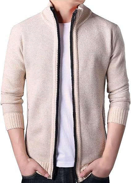 Amazon グリシーヌ 8カラー M 2xl 長袖 ニット カーディガン ジャケット メンズ ゆったり ハイネック 大きいサイズ カーディガン 通販