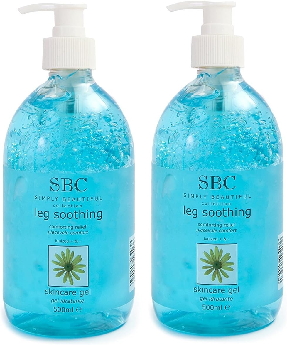 SBC Leg Soothing Gel With Pump 500ml Duo Two 500ml Bottles
