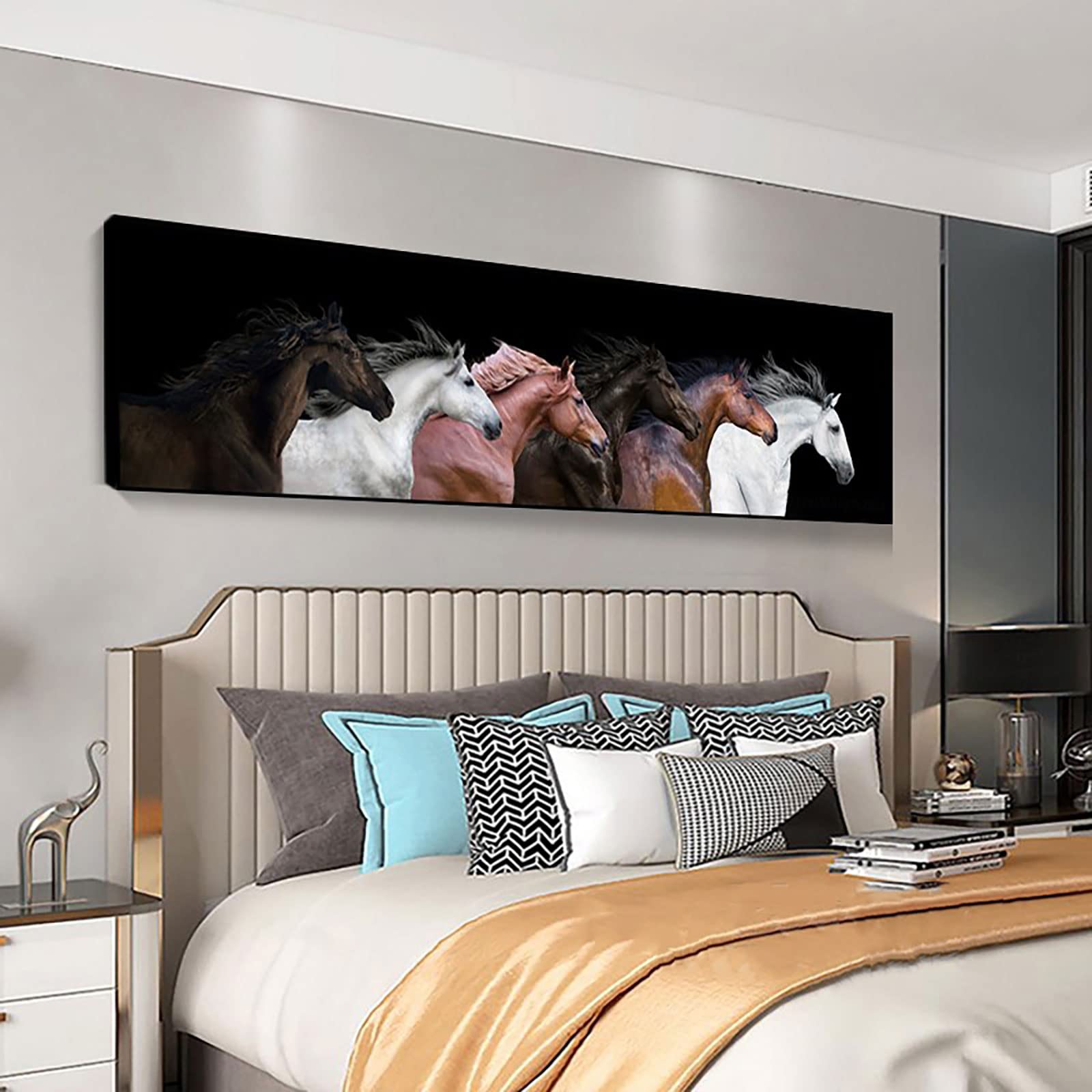 Instarry 5D Diamond Painting Mandria di Cavalli Decorazione per Casa e Pareti 240x60 cm