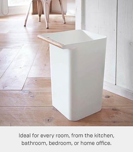 Miniatura 5 de YAMAZAKI Papelera para el hogar, Plástico, Blanco, cuadrado