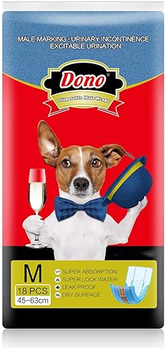 Miniatura 10 de Dono Disposable Dog Diapers Male-Dogs Jeans Super Absorbent Soft Pet Diapers Doggie Wraps for Male Puppy Dogs, Leak Protection Excitable Urination