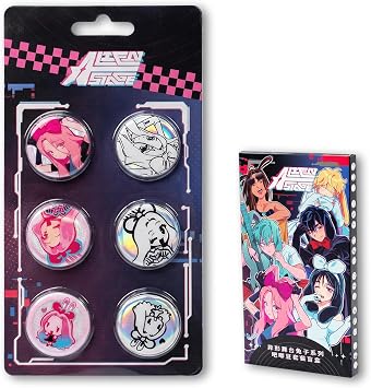 Alien Stage Rabbit Series Blind Box Mini Button Pins Pack, Officially Licensed Anime ALNST Collectible Merch for Ita Bags Single Pack - 6 PCS