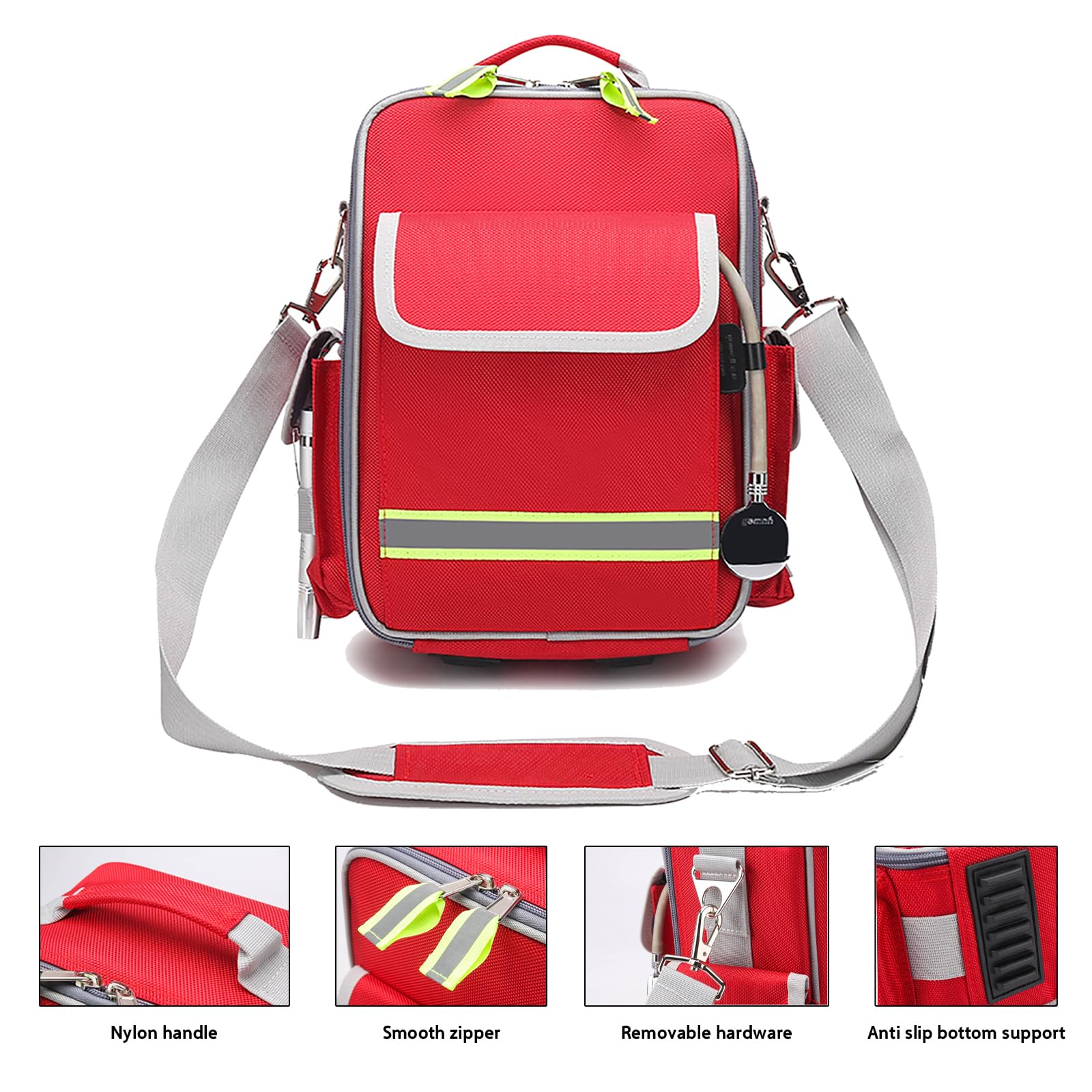 Notfallbeutel leer,medizinische Tasche mit Griff und Schultergurt,für die Pflege zu Hause,Outdoor,Wandern,Reisen
