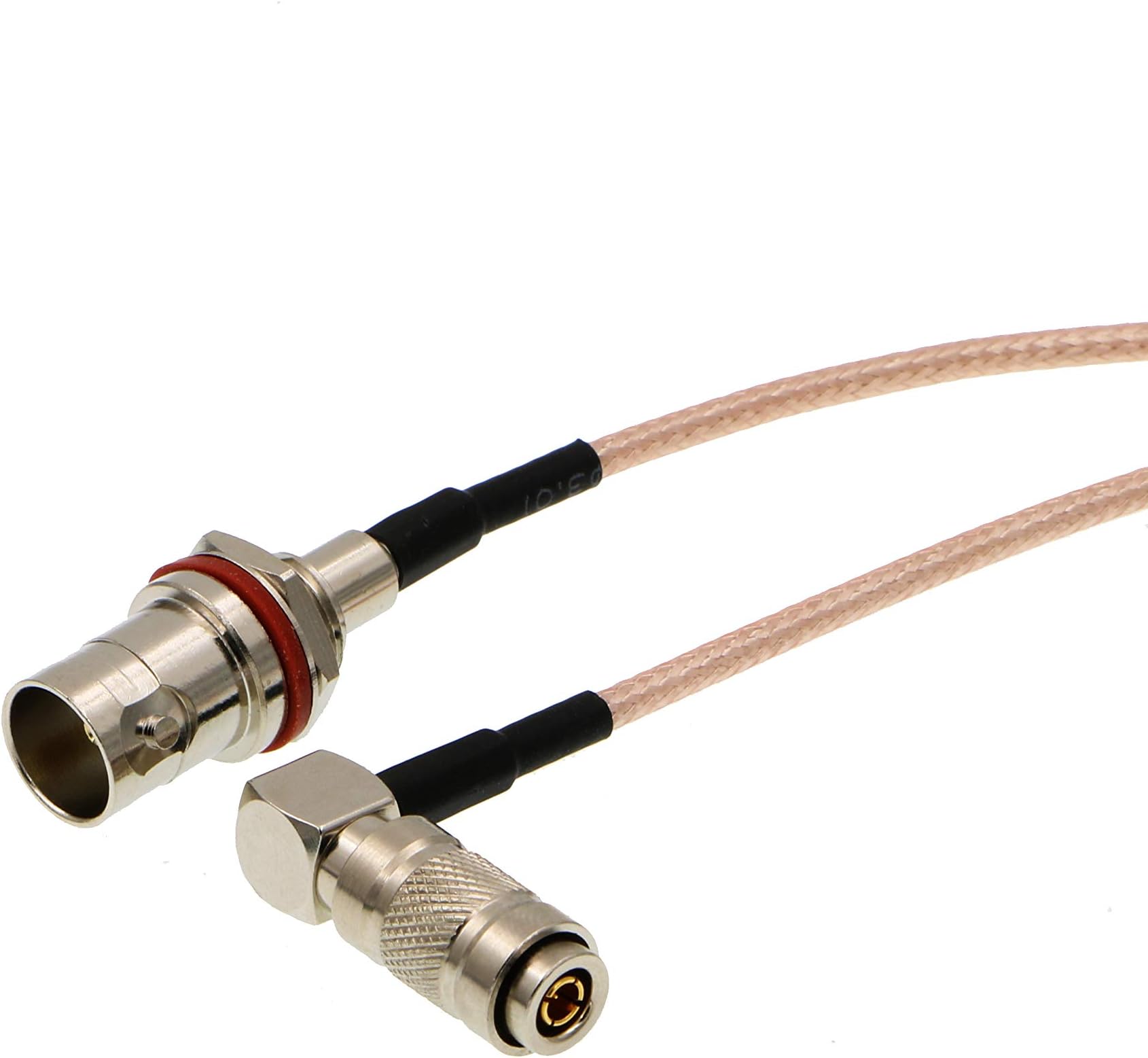 Uonecn HD SDI DIN 1.0/2.3 Right Angle to BNC Female RG179 Cable for Blackmagic HyperDeck Shuttle 75ohm 12''