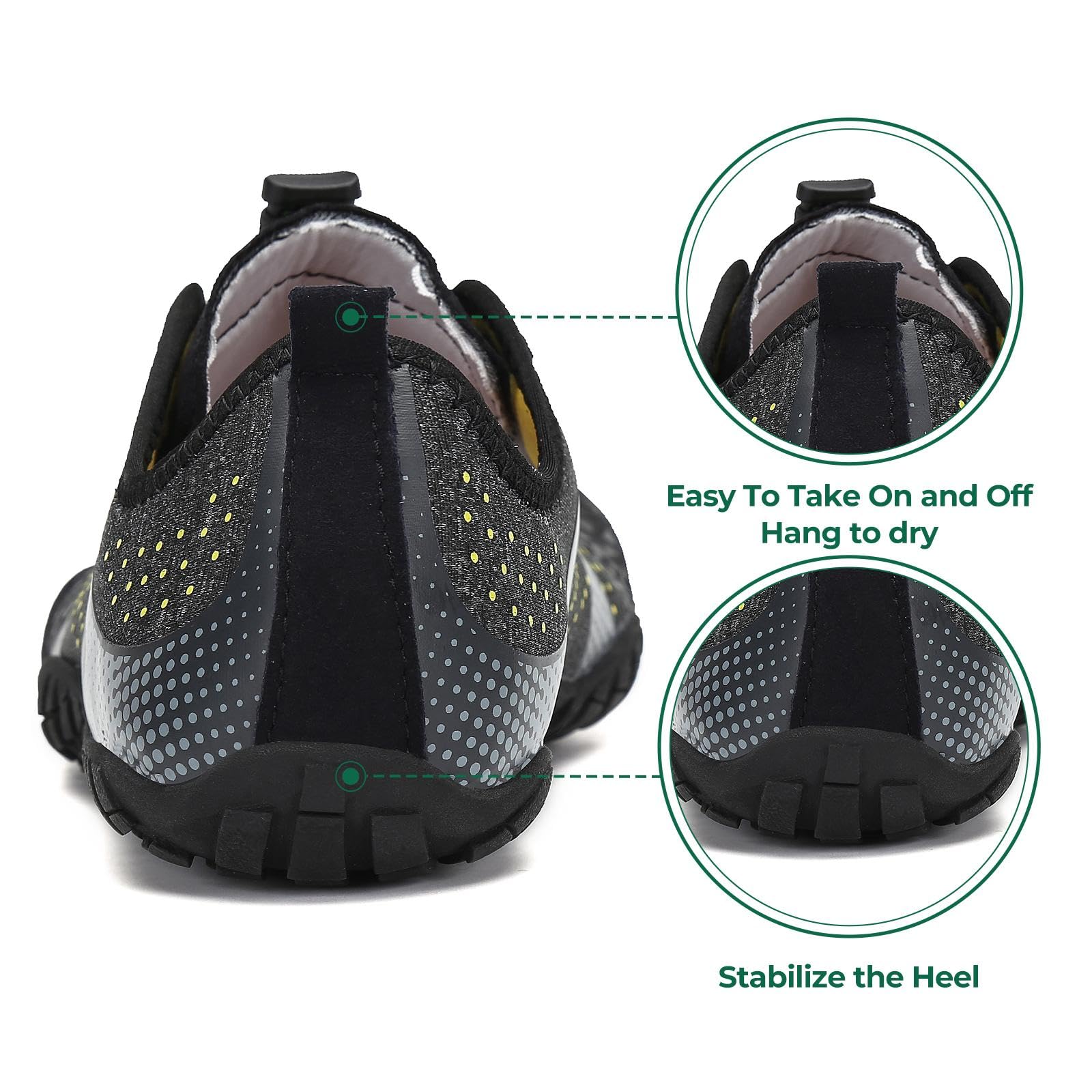 SAGUARO Barefoot Hombre Mujer Zapatillas Minimalistas para Zero Drop Soles y Wide Tox Box,Gr.35-48 EU