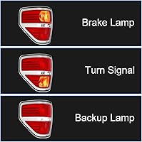 Vista 5 de Luz Trasera Compatible con 2009 2010 2011 2012 2013 2014 09 10 11 12 13 14 2009-2014 Ford F150 F-150 Camioneta Pickup Luz Trasera del Lado