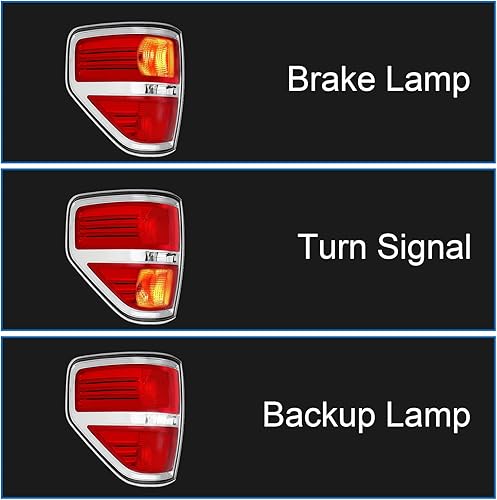 Miniatura 5 de Luz trasera compatible con Ford F150 F-150 2009 2010 2011 2012 2013 2014 09 10 11 12 13 14 2009-2014 Ford F150 F-150 Pickup Truck (lado del
