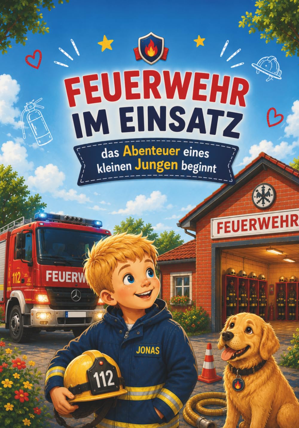 Feuerwehr im Einsatz - Das Abenteuer eines kleinen Jungen beginnt: spannende, kurze und lange Geschichten über Jonas und seinem Papa der Feuerwehrmann