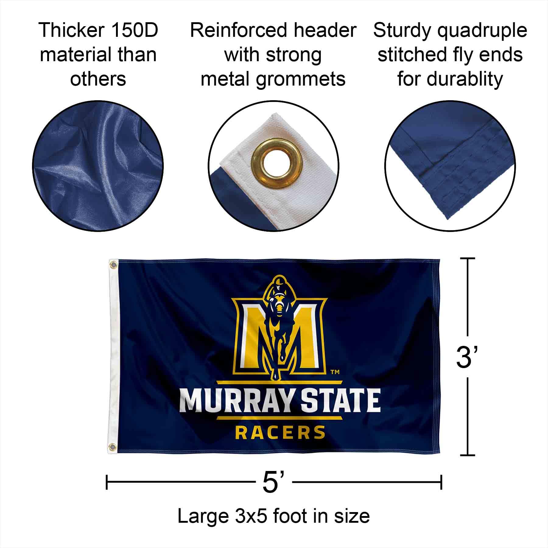 Murray State Racers Double Sided Garden Flag - Officially Licensed 13x18 Inch