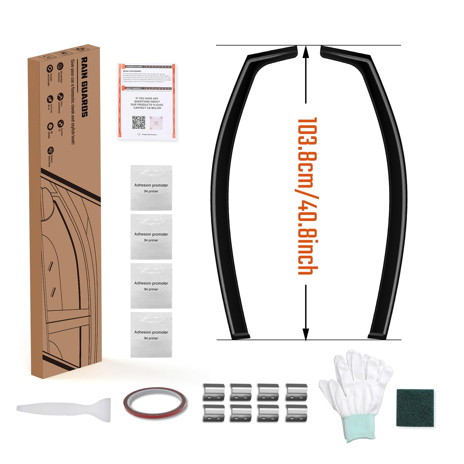 GEARMONSTER Deflectores de Viento para F-I-AT 500/Abarth 2007-2024, protección contra la Lluvia y Lluvia, deflectores Integrados