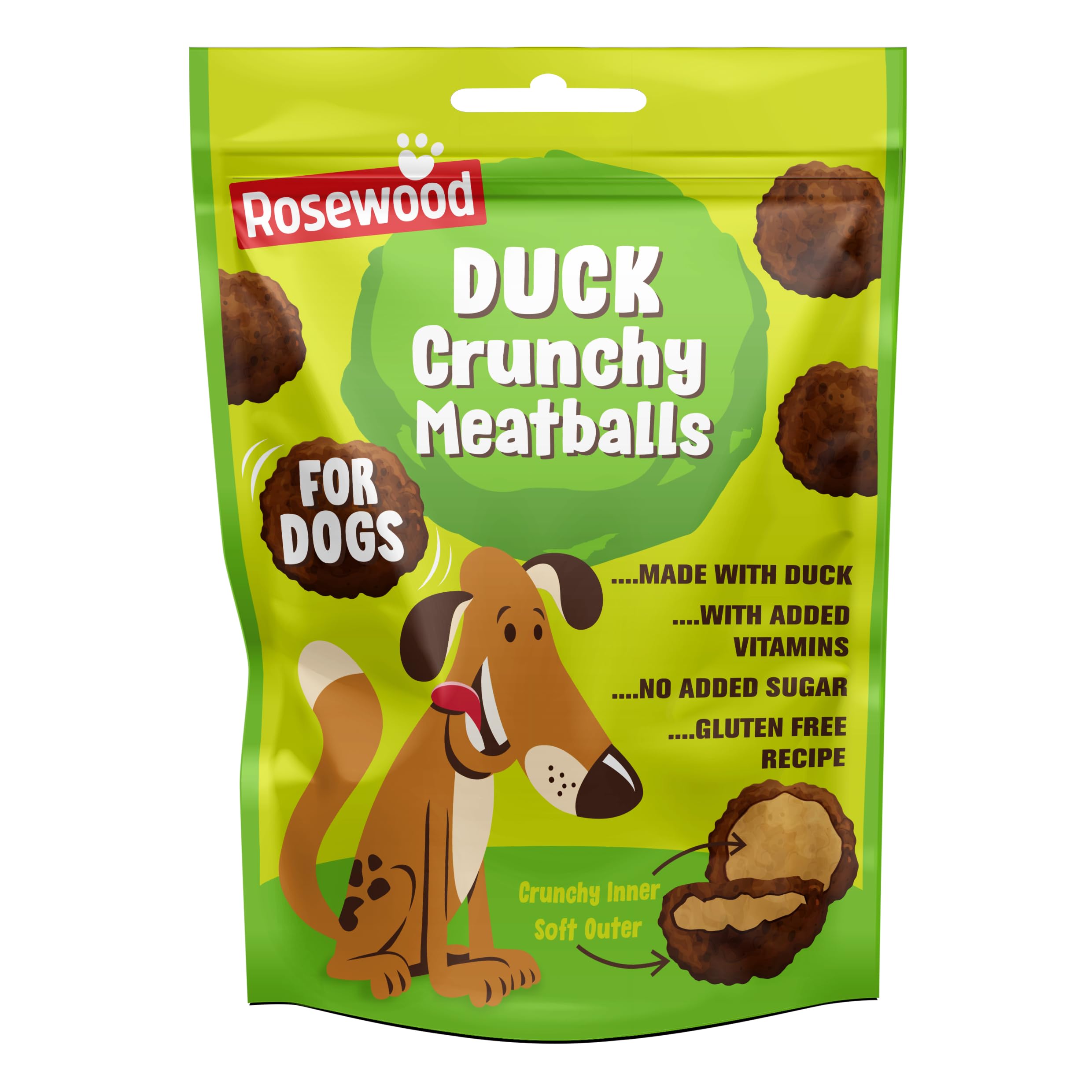 Rosewood Duck Crunchy Meatballs For Dogs, 140G