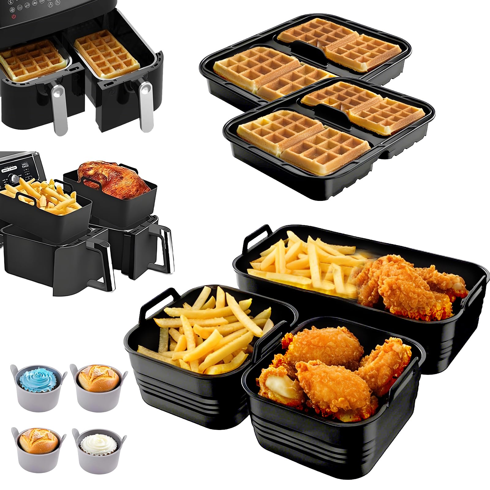 Silicone moule Air Fryer Ninja AF500EU AF400EU et Cosori Twinfry 10L