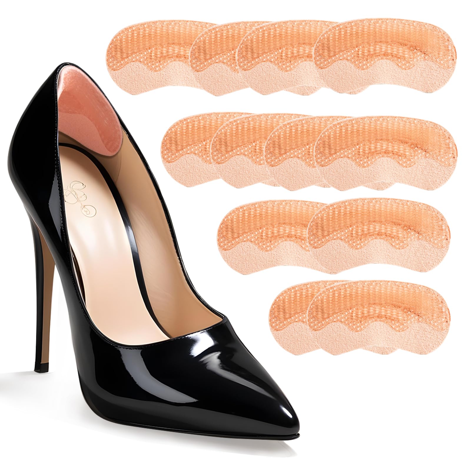 Heel Grips Pads for Loose Shoes - Welnove 6-Pair Heel Inserts Back of Heel Protect, Heel Inserts Blisters Pain, Rubbing, Prevent Slip, Fit Shoes,