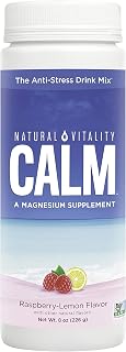 Natural Vitality Calm, Magnesium Supplement, Anti-Stress Drink Mix Powder, Original, Raspberry Lemon - 8 Ounce (Packaging May Vary)