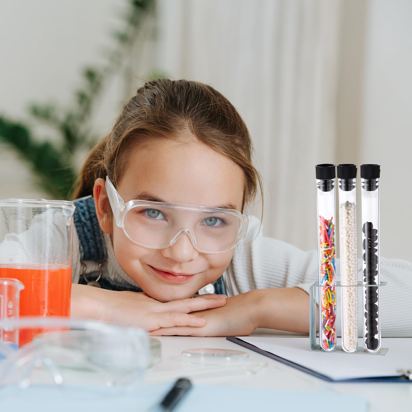 100 Plastic Test Tubes with Caps - 25ml -3