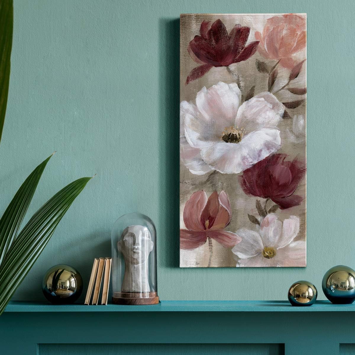 Renditions Gallery Canvas Flower Wall Art Home Paintings & Prints Colorful Rose Garden Glam Modern Romantic Botanical Artwork Decorations for Bedroom Office Kitchen - 8"x16" LT43 image 4