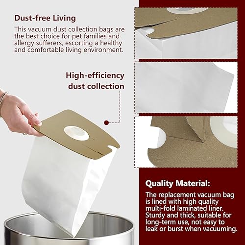 Miniatura 7 de MaxLLTo Paquete de 10 bolsas de repuesto para aspiradoras Sanitaire SC3683 S3689 S3681