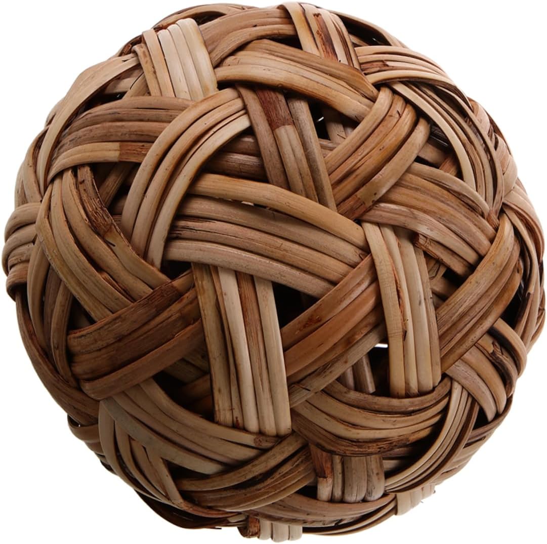 Ipetboom Hollow Out Decorative Ball Rustic Woven Sphere for Room Decor Photography Props and Exhibition Displays Unique Handicraft