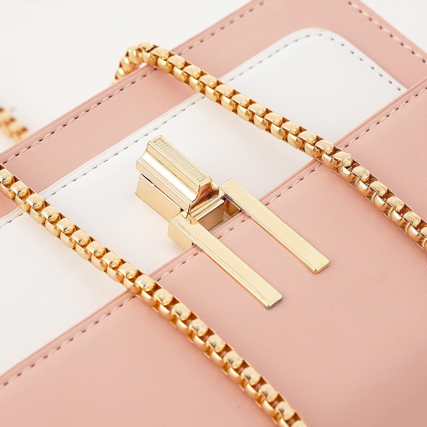 Color-Block Crossbody Bags for Women Leather Cross Body Purses Cute Designer Handbags Shoulder Bag Medium Size - Image 9