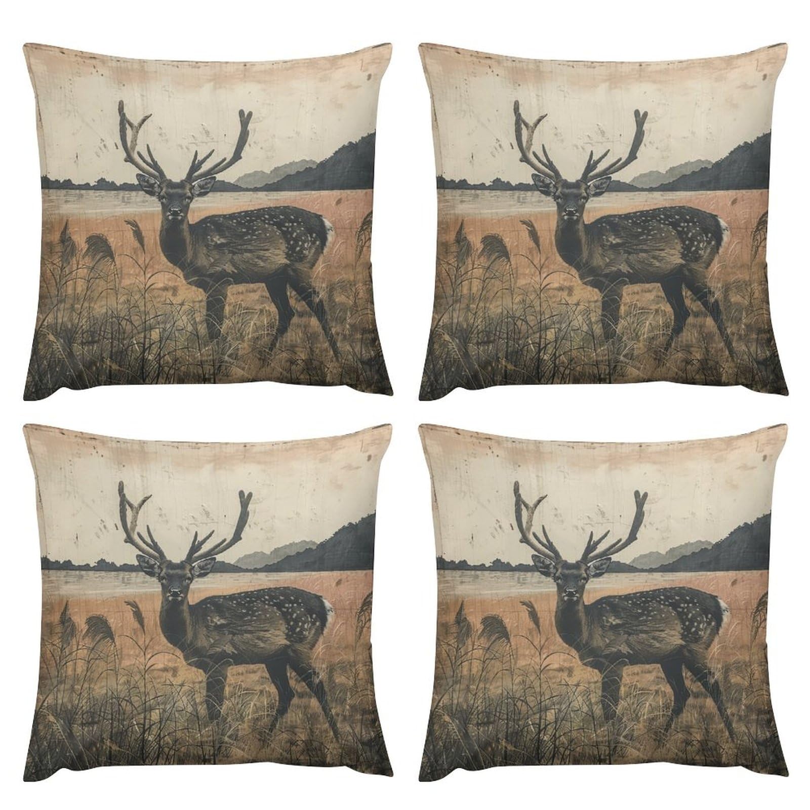 Housses de coussin cerf double face pour un salon doux et cosy