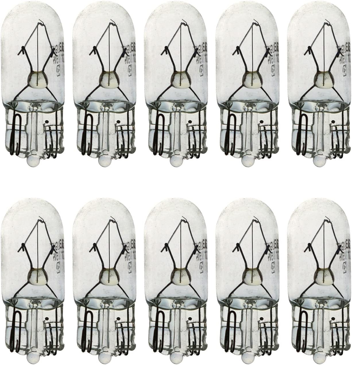 MEETOOT Krypton Light Bulb 10pcs T3 1/4 Wedge Base 12V 5W Clear Krypton