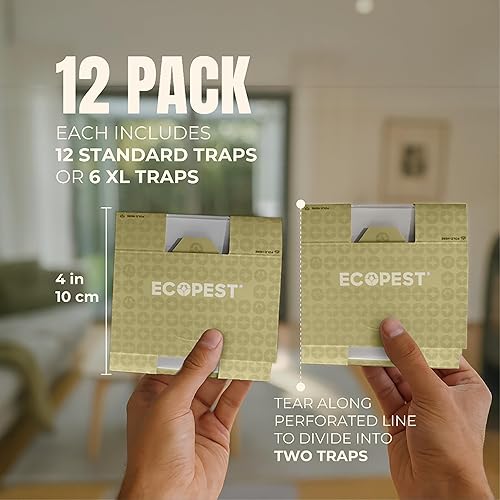Miniatura 4 de Trampa para cucarachas  Paquete de 12  Trampas adhesivas de pegamento para interiores para cucarachas y otros insectos e insectos rastreros  Motel