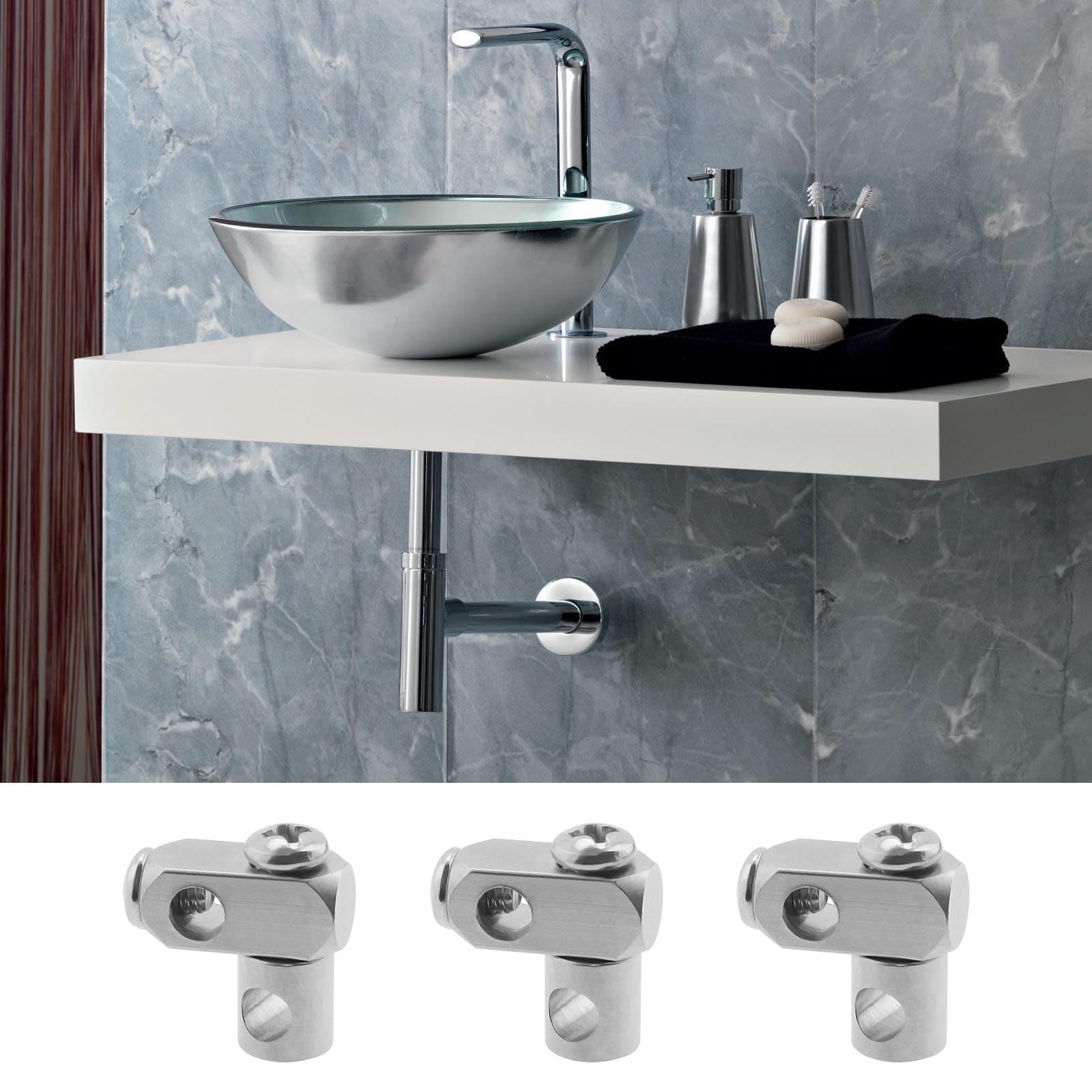 Tappo A Cuneo Per Vasca Da Bagno 43mm – Regolabile In Lunghezza – Rame Cromato Argento