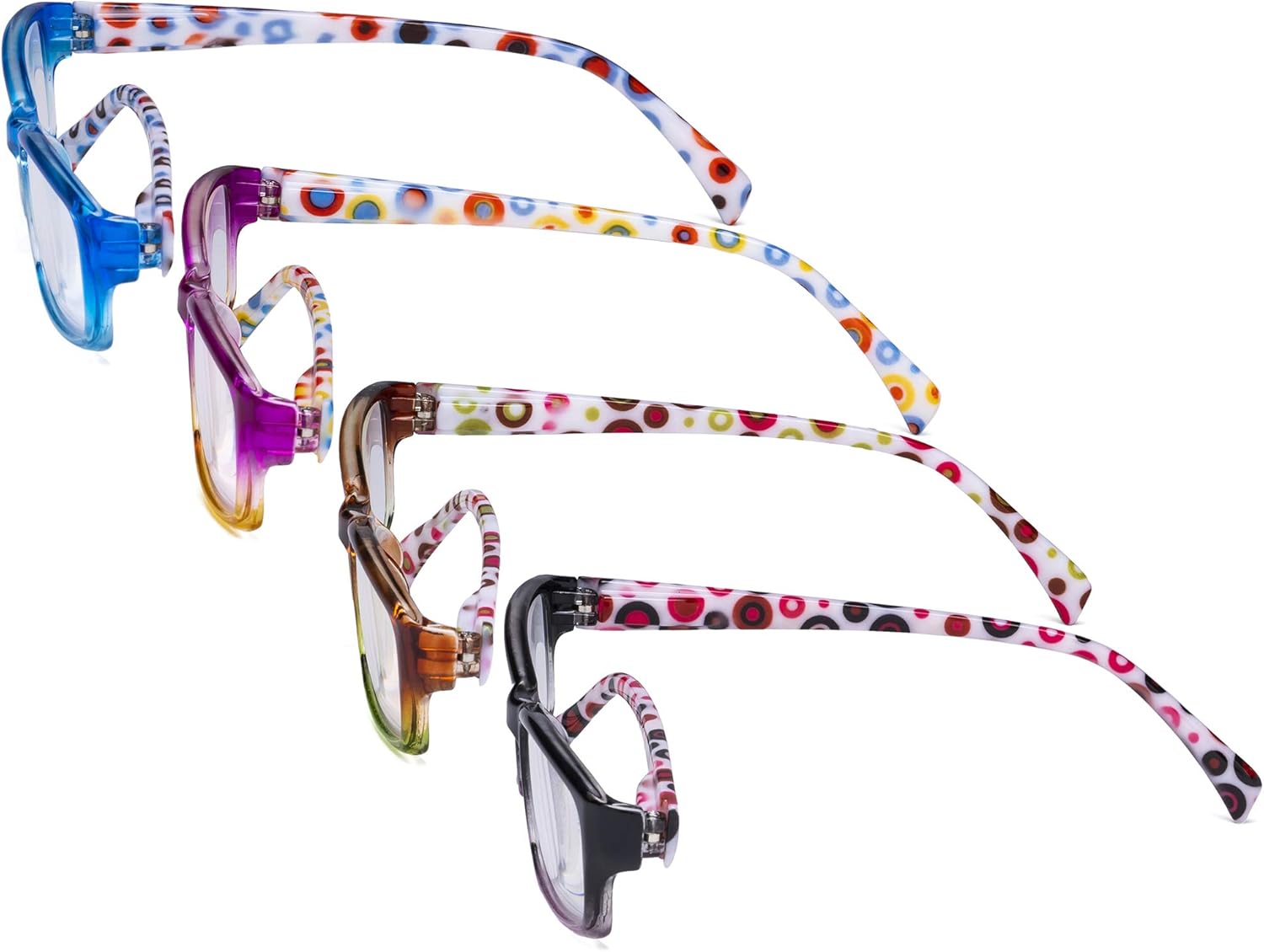 Eyekepper 4 Pack Ladies Reading Glasses - Polka Dots Fashion Readers for Women Reading