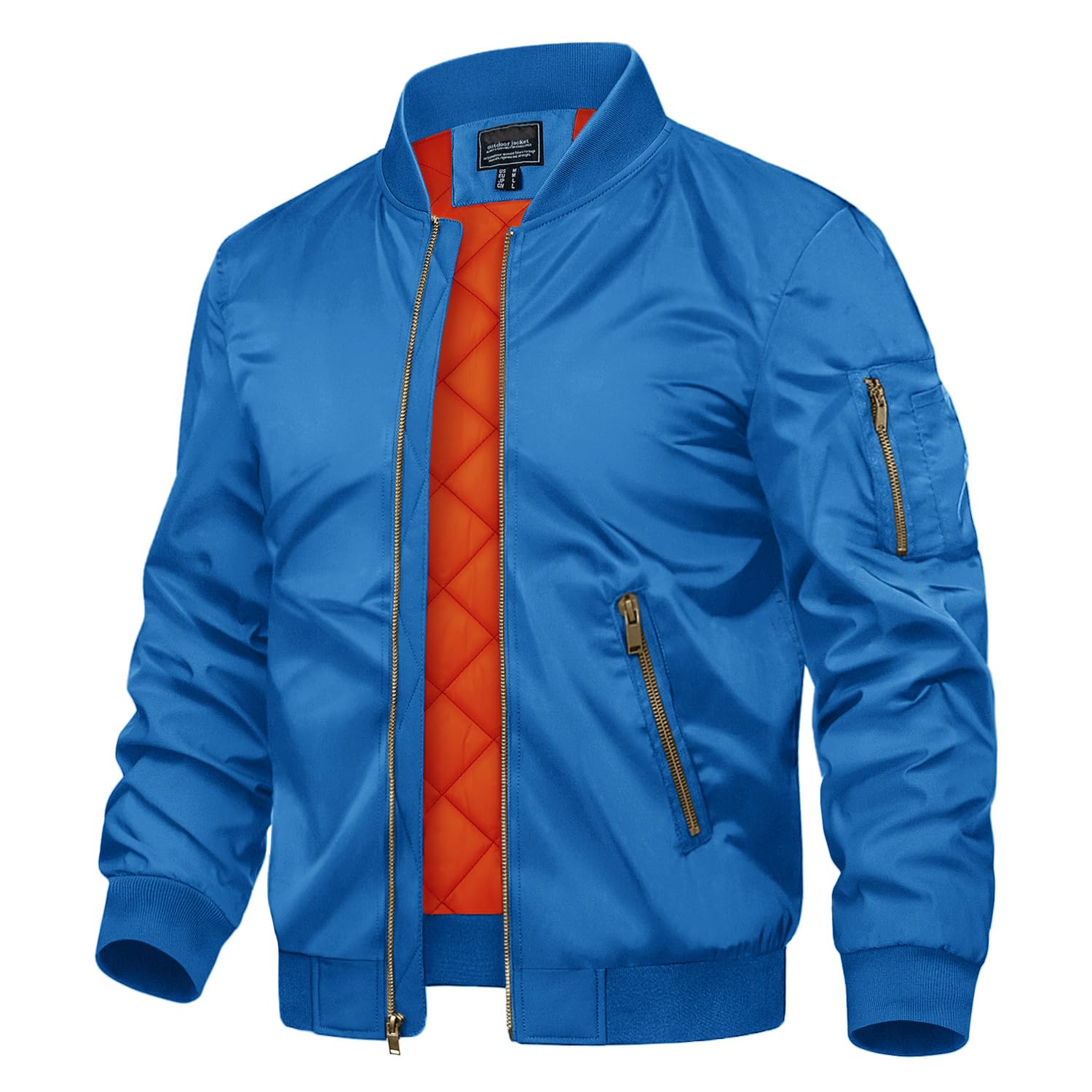 TACVASEN Men's Jackets-Bomber Jacket Fall Winter Warm Windbreaker Full Zip Casual Padded Coats