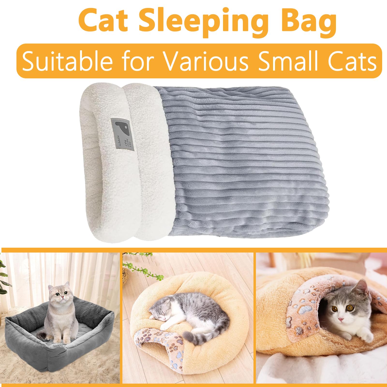 1 pcs Cat Sleeping Bag Cat Sleeping Bag For Indoor Cats Cat Nest Bed,Pet Sleeping Bag Cat Snuggle Bed Cat Winter Sleeping Bag Cat Sleeping Bag Bed ,Warm Cat Sleeping Bag For Winter Cat Sleeping Bags - Image 4