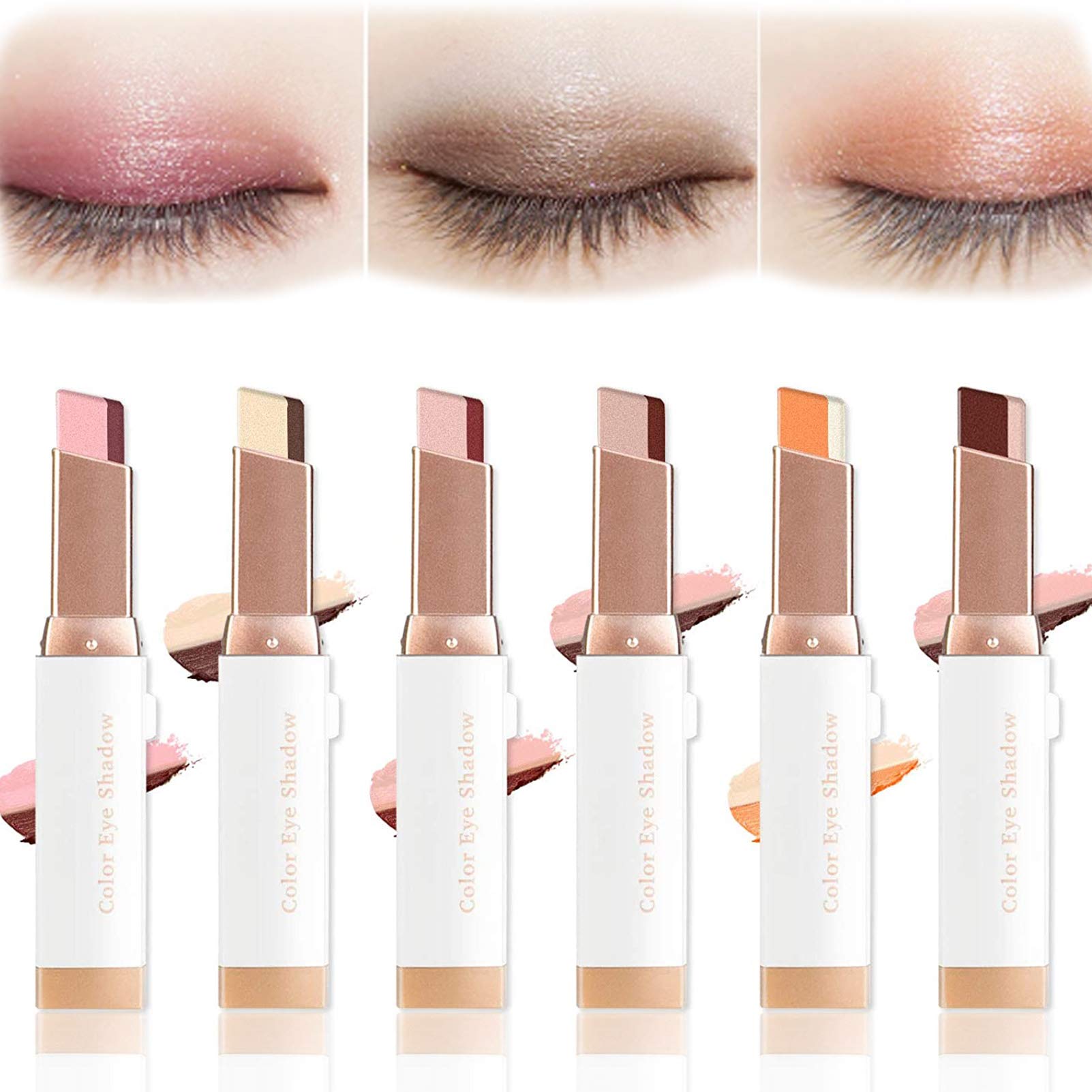 Christis Eyeshadow Stick Double Colors Eye Shadow Waterproof Long Lasting Starter Sets 12 Highly Pigmented Glitter Metallic Matte Shimmer Natural Ultra (24XISEMWPI207UH1656R7)