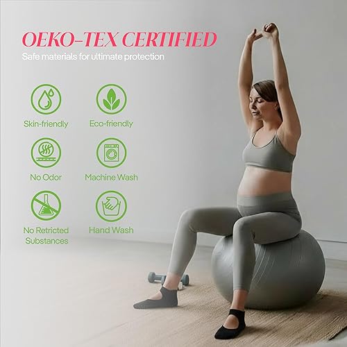 Miniatura 5 de CoolMate 24 pares de calcetines de pilates con empuñaduras para mujer, calcetines de yoga, calcetines antideslizantes para mujer, para