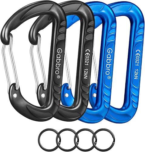 Gabbro Carabiner Clip Heavy Duty 2697lbs, 4 PCS 3" Large