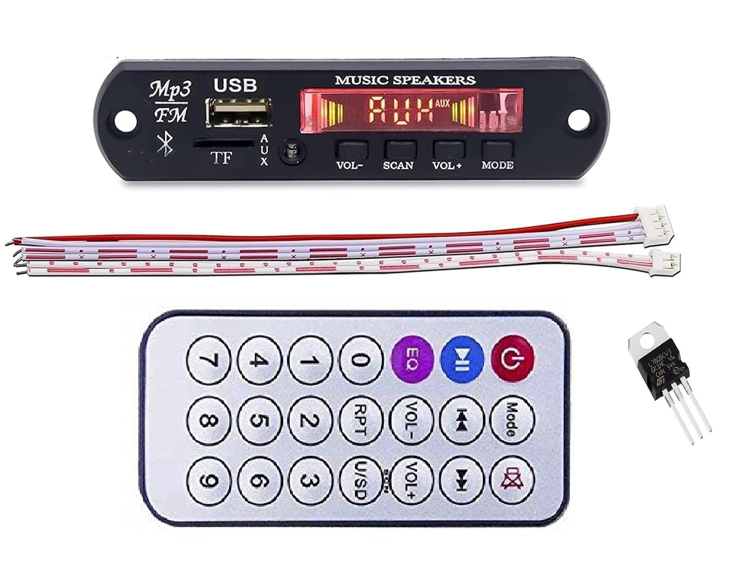 S A M RETAIL & SERVICES Bluetooth FM, USB, AUX, Card MP3 Stereo Audio Player Decoder Module Kit with Remote for Amplifier DIY Mp3 decoder Board (Multicolour) (B07PSJNVKC) Amazon Price History, Amazon Price Tracker