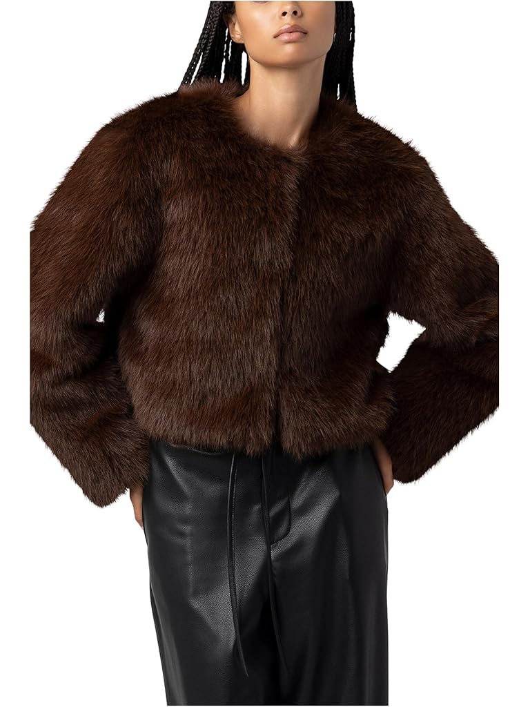 Brown Blank NYC Faux Fur Jacket