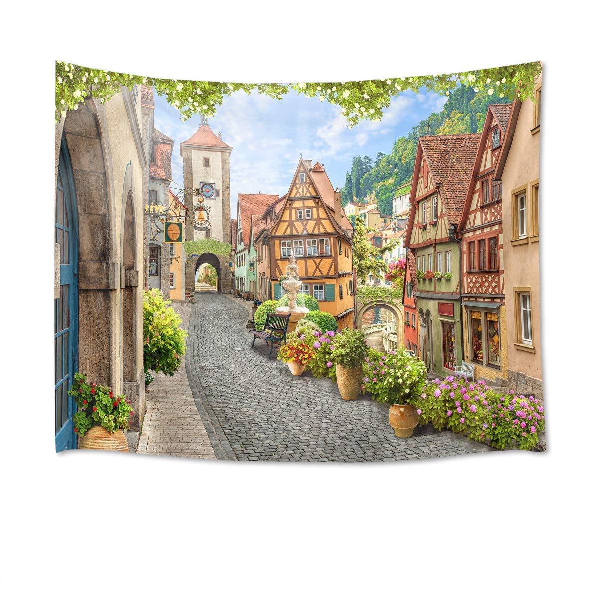 ヨーロッパの風景　掛物（生地） ヨーロッパの風景 掛物（生地）