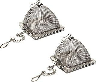 CHENGZI Infuseur à thé pyramide en acier inoxydable pour thé en vrac, lot de 2