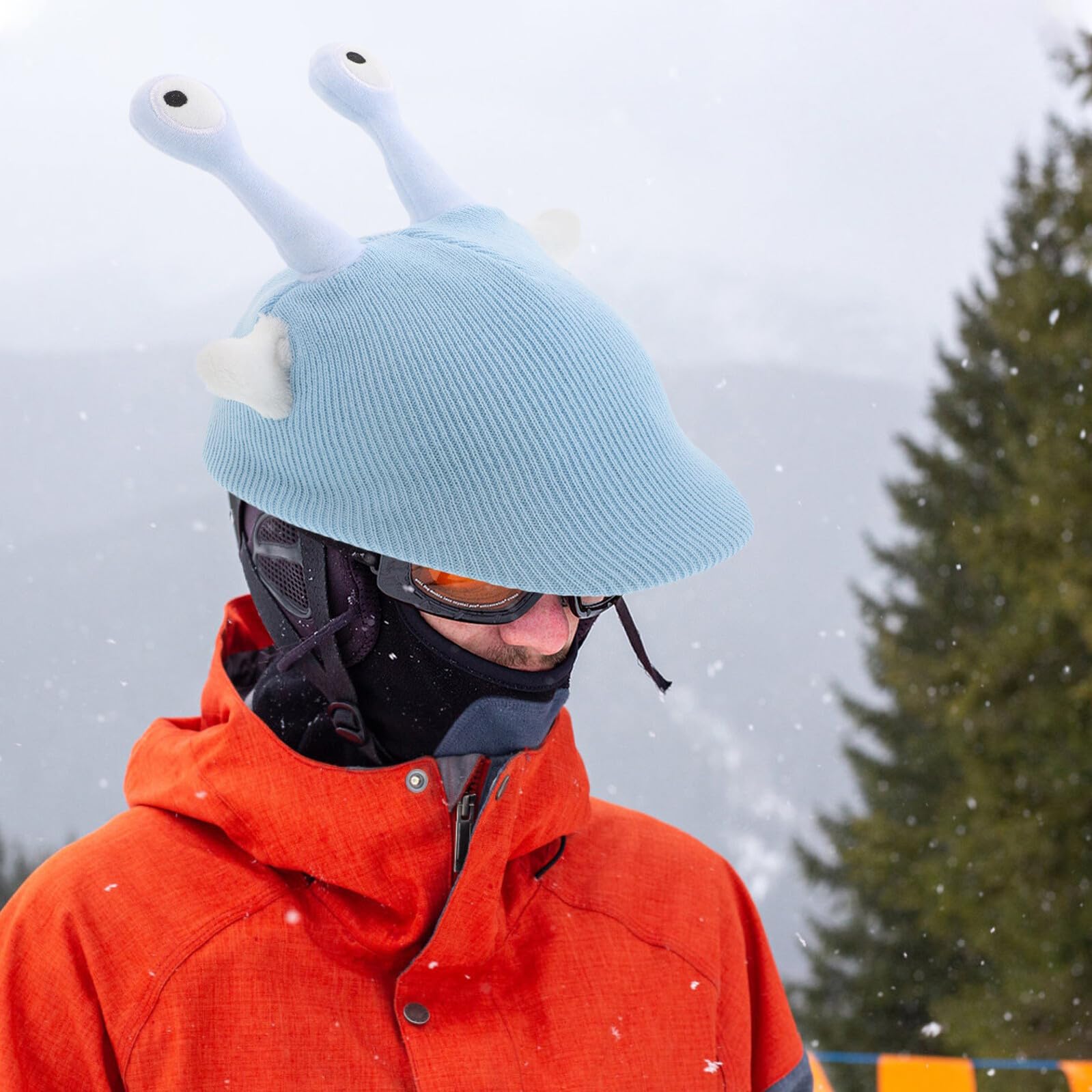SUPVOX 2 Pezzi Copertura per Casco da Sci in Filato con Design Cartone Animato Alieno, Protezione e Stile Vivace per Sport Invernali e Sci