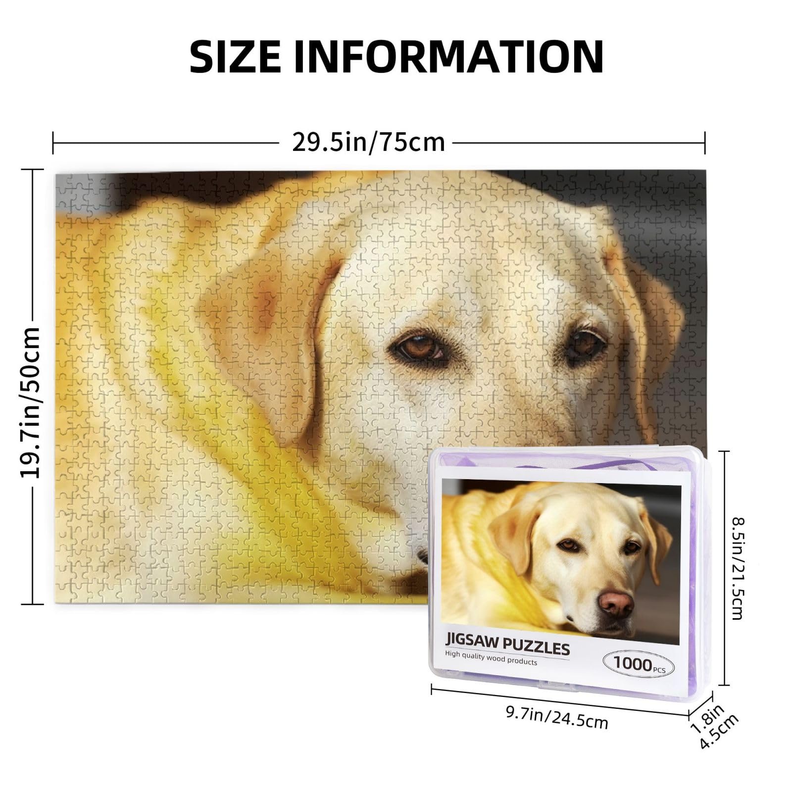 She Lived Happily Ever After With Her Golden Dog 1000-Piece Wooden Jigsaw Puzzle - View #10