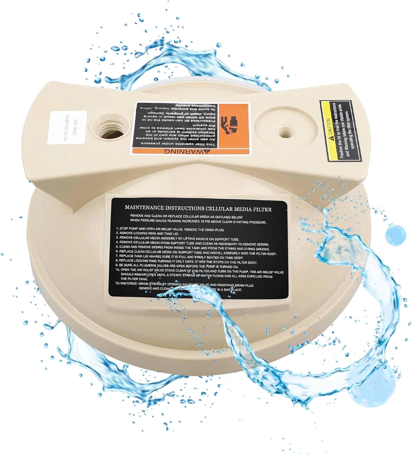 178561 Almond Lid Assembly Replacement Pool and Spa Filter 12 Inch Replacment for Pentair 178561 Almond Lid Assembly (178561)