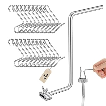 Fence Wire Tightener 1/4"20pcs Fence Wire Tightener Clips 6mm and 1PCS Tighteners Handle Fences Wires Tensioner Tool Bulk for Wires Fences Farm Garden Twisting Barbed Repair Tool